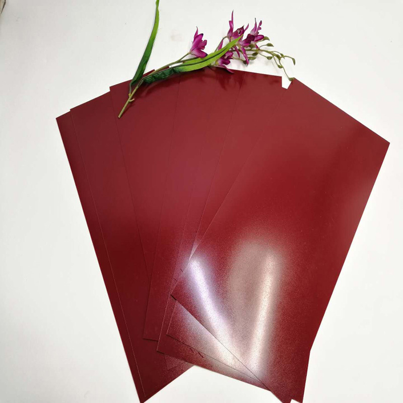 Hot Sale  350 micron Old Rose  Polyester PET Plastic  Film Sheet  For Decorating  wall panels