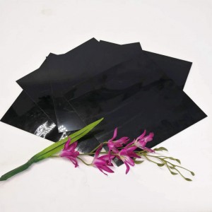 Hot Sale 1.0mm Black High Gloss Hard Polyester Plastic Sheet For Furniture Decor