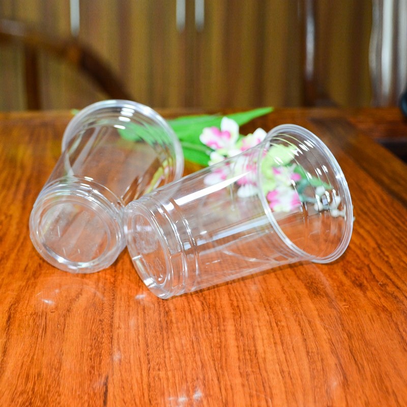 Food Grade 16oz Custom Disposable Plastic Drinking Juice Clear PET Cup