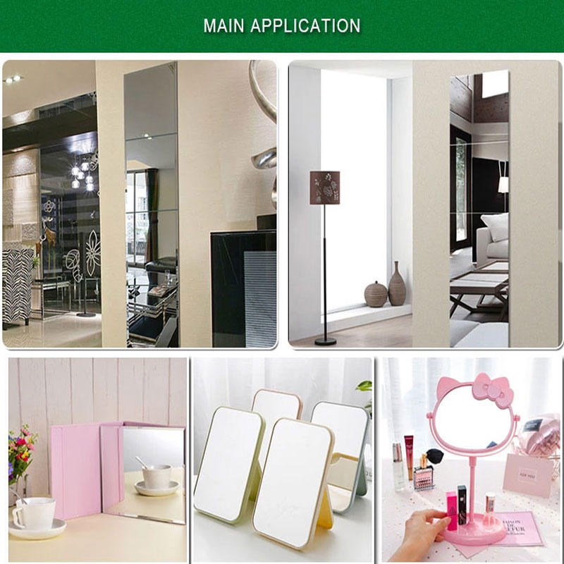 Factory Customized 0.8mm 4'X8 High Glossy Color  PVC Mirror Sheet For Mirror