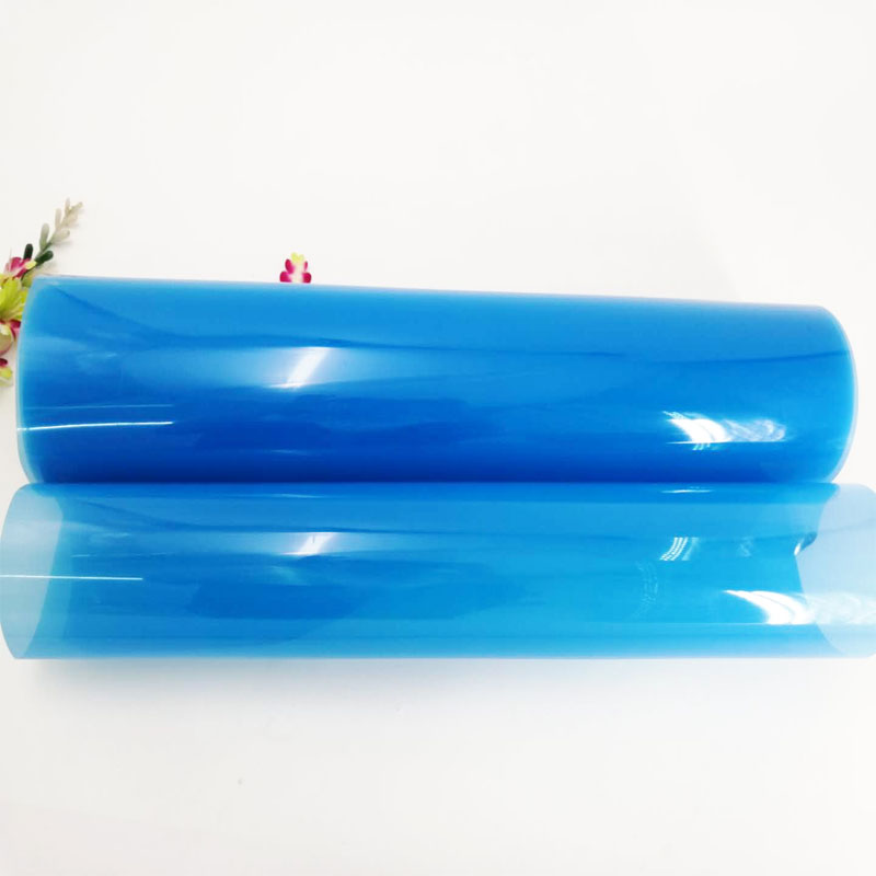 Hot Sale 0.5mm Bule  Color Transparent Polyvinyl chloride PVC Film For Vacuum Forming