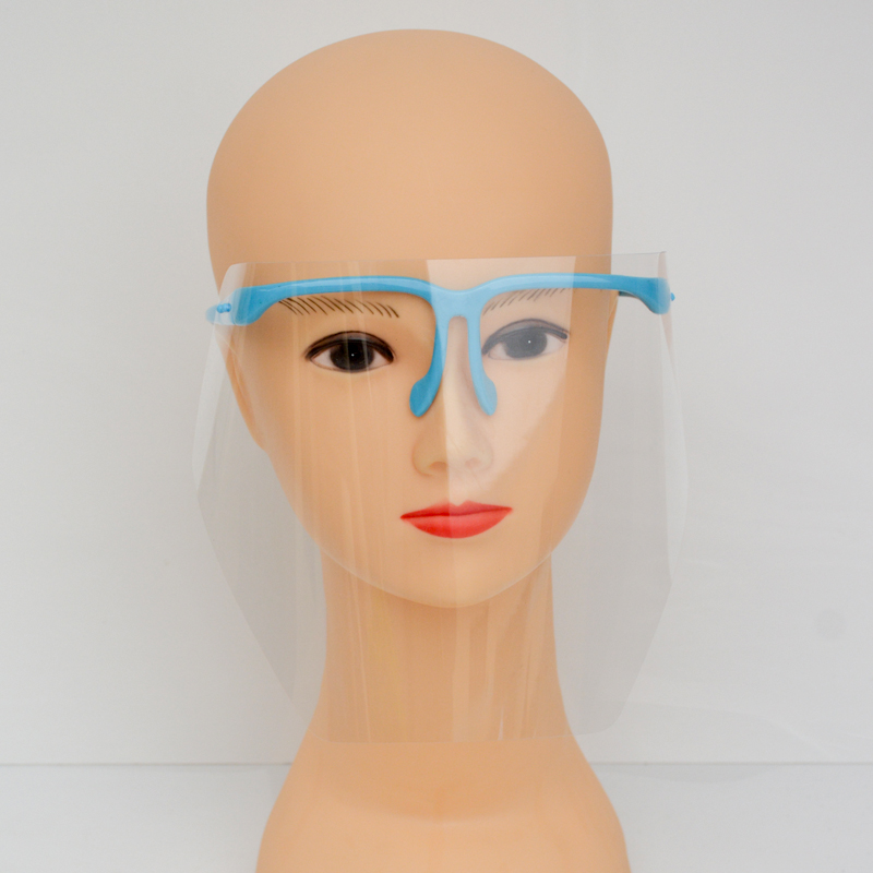 Disposable Safety Protective Transparent Anti Oil Faceshield Face Shield With Glasses