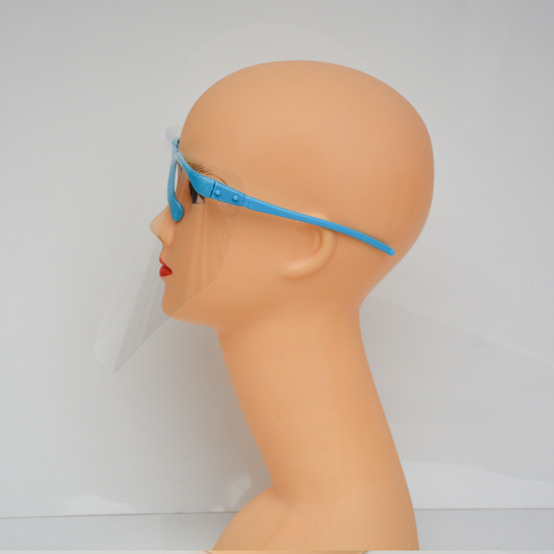 Disposable Safety Protective Transparent Anti Oil Faceshield Face Shield With Glasses