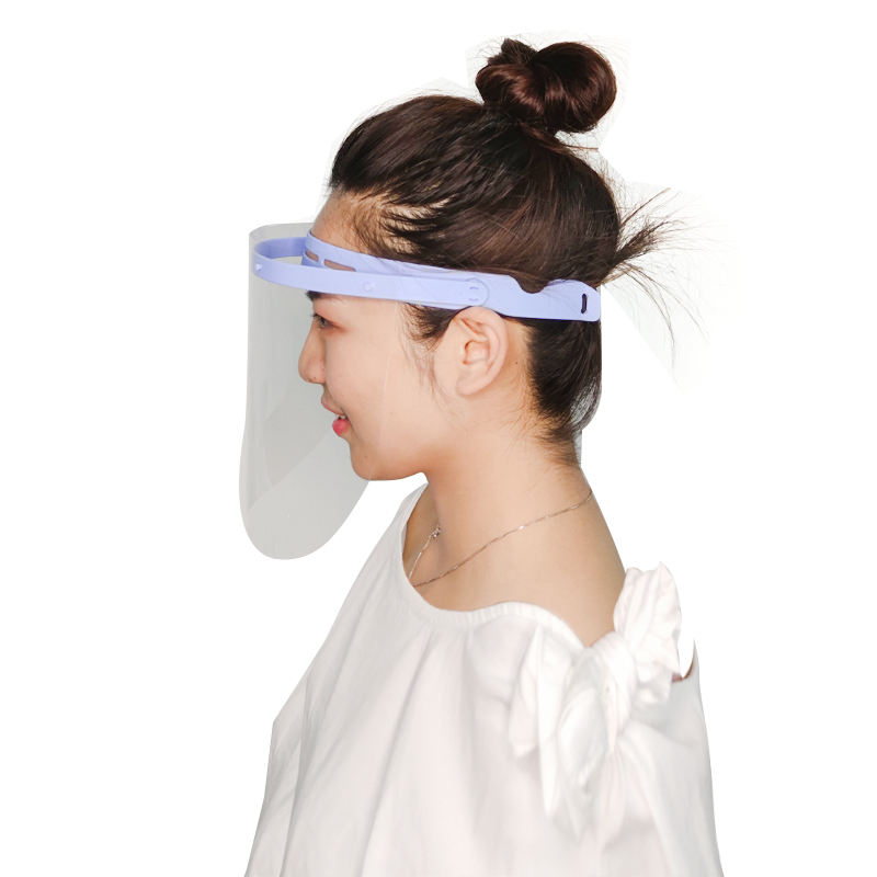 Factory Price 0.25mm Transparent Anti Fog Coating Adjustable Visor Face Shield Dental