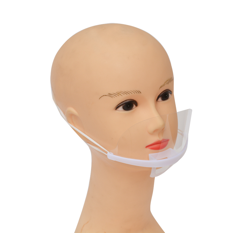 Cook Food Protective Face Cover Clear Mouth Shields Plastic Transparent Mouth Shield For Canteen