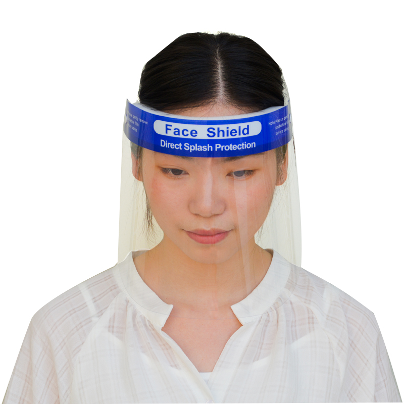 Hot Selling 0.25mm Transparent Anti Dust Full Length Face Shield Visor With Band