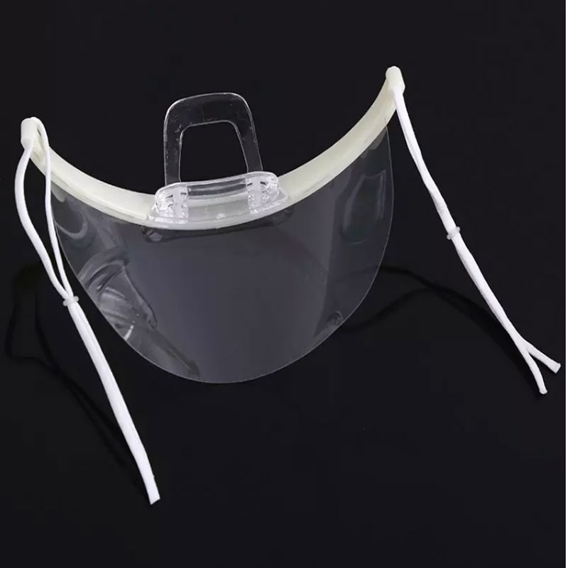 Reusable Transparent Clear Splash Proof Anti-fog Face Mouth Cover Mouth Shield Cover Protective
