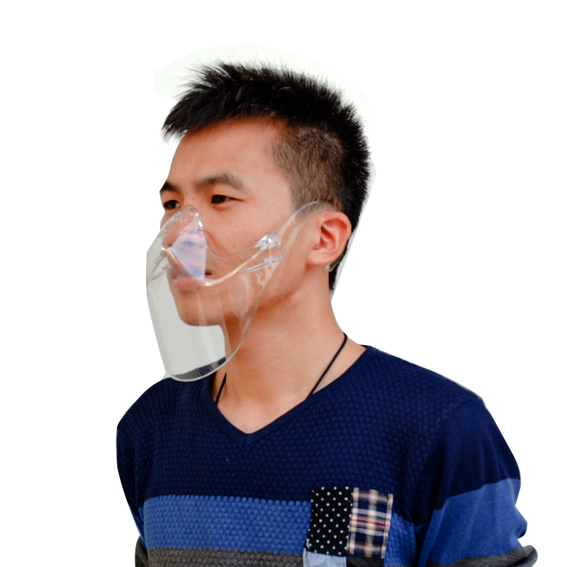 Plastic Visible Mouth Shield Anti Fog Breathable Safety Protective Mouth Cover Transparent Mouth And Nose Shield