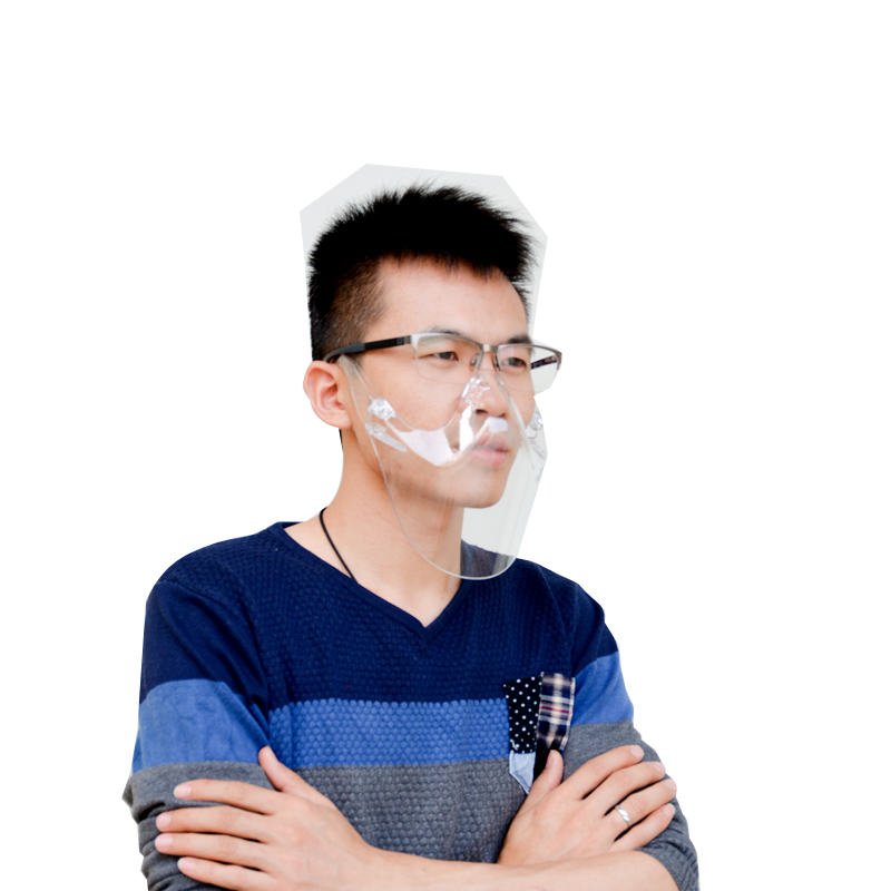 Plastic Visible Mouth Shield Anti Fog Breathable Safety Protective Mouth Cover Transparent Mouth And Nose Shield