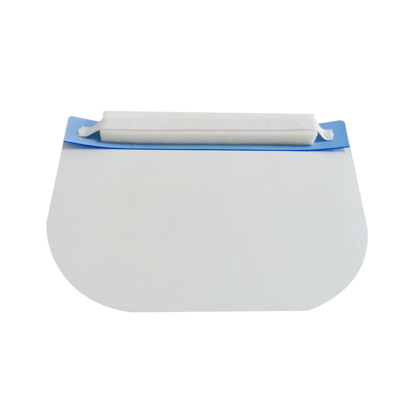 EN166 Custom Adult Transparent Protection Shield Clear Visor Face Shield No Fog With Sponge
