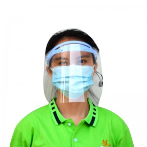 EN 166 Anti Fog Visor Anti-oil Splash Guard Full Face Adjustable Face Shield With 10 Replaceable Screens